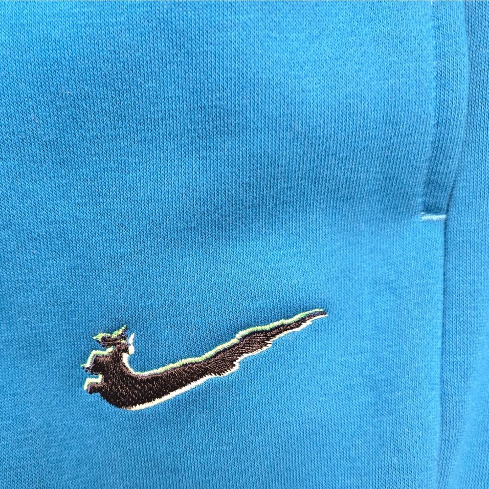 Nike Kids Medium Loose Fit Basketball Snap Button Sweatpants Marina Blue Elastic - Picture 5 of 15